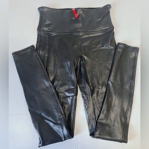 SPANX faux leather tights Size Small